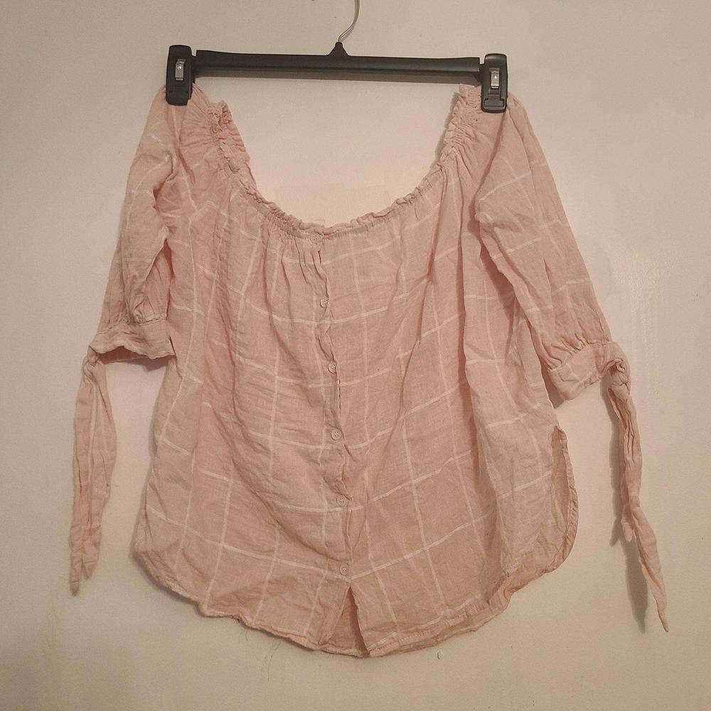 Caution to the Wind Pink Cold Shoulders Top Shirt Medium M